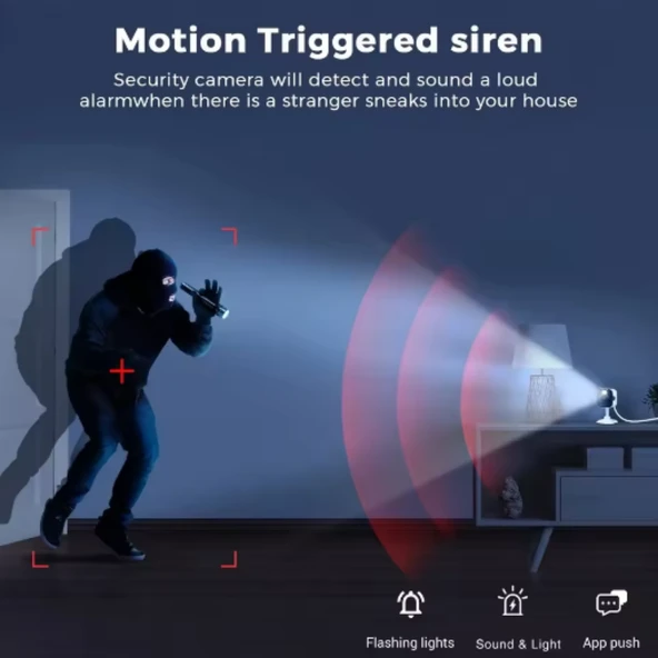 O-KAM 3030 2K WiFi Şarjlı 128GB Akıllı Güvenlik Kamerası Su Geçirmez Gece Görüşlü Bebek Odasıİç ve Dış Mekan Kullanım - 2