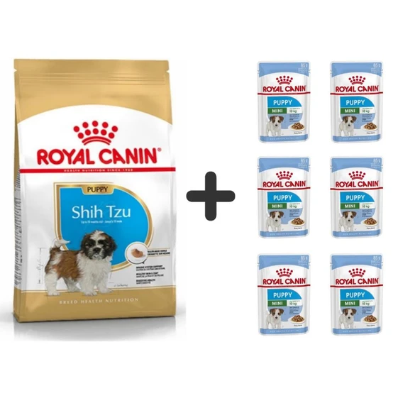 Royal Canin Shih Tzu Puppy Yavru Köpek Maması 1.5 Kg + 6 Adet Yaş Mama