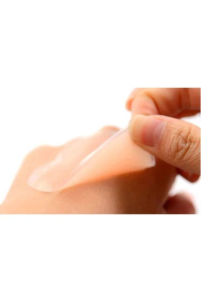 4 Çift Ten Rengi Yuvarlak Göğüs Ucu Kapatıcı Mini Silikon Yapışkanlı Ped - 2