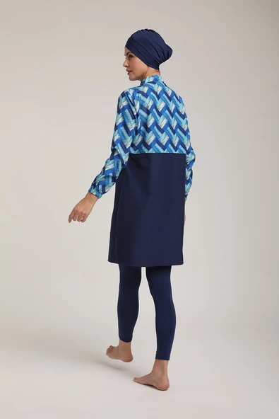 Chelly Kadın Fermuarlı Tam Kapalı Tesettür Mayo T 5450 - 7