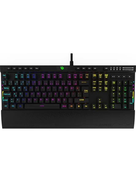 Monster Pusat K3 Pro RGB Red Switch Kablolu Mekanik Oyuncu Klavyesi