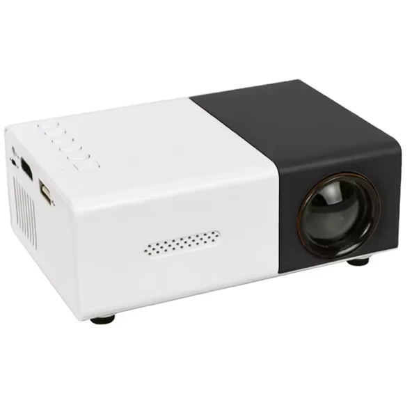 YG300 Akıllı Projeksiyon Cihazı  Taşınabilir Mini LED 5V Powerbank Destekli Bluetooth Ekran Yansıtma (Siyah)