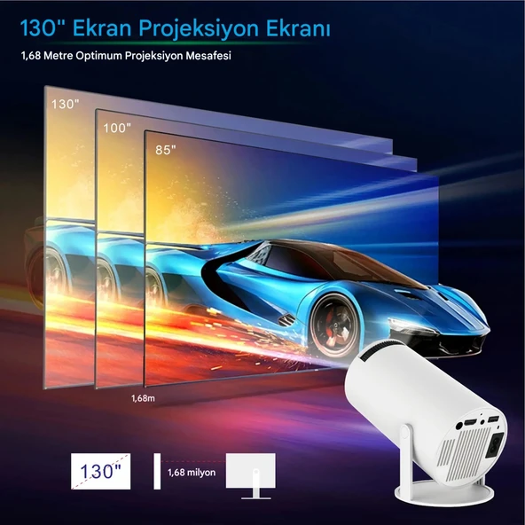 HY300Pro Akıllı Projeksiyon Cihazı Android 11 Taşınabilir 1080P Ev Sineması WiFi Bluetooth Destekli - 5