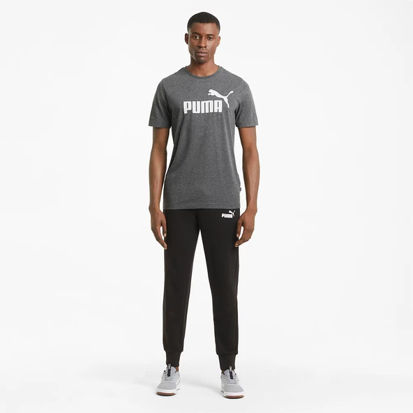 Puma 586736 01 ESS Heather Tee Erkerk T-Shirt - Resim 3