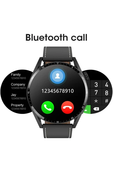 Watch Spor 46mm Amoled Ekran Yuvarlak Kasa 1.52 Inç Erkek Akıllı Saat Iphone Huawei Xiaomi Uyumlu 8 - 7