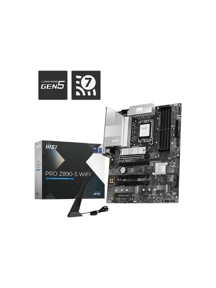 MSI, Pro Z890-S Wifi Soket 1851 Ddr5 8600Mhz(oc) Usb 20Gbps3Xm.2 2Xtb4 Hdmi Display 2.5G Lan Wifi7 Atx - 4