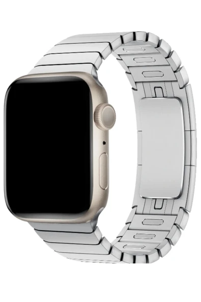 Apple Watch Uyumlu Paslanmaz Çelik Bilezik Akıllı Saat Kordonu 45-49mm Series 7, 8, 9, 10, SE, Ultra - 3