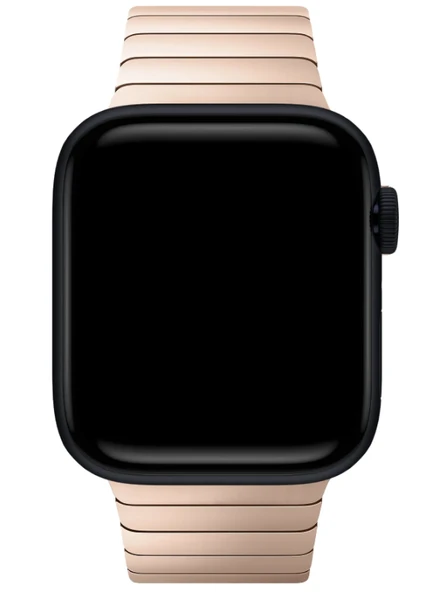 Apple Watch Uyumlu Gold Paslanmaz Çelik Bilezik Akıllı Saat Kordonu 45-49mm Series 7, 8, 9, 10, SE, Ultra - 2
