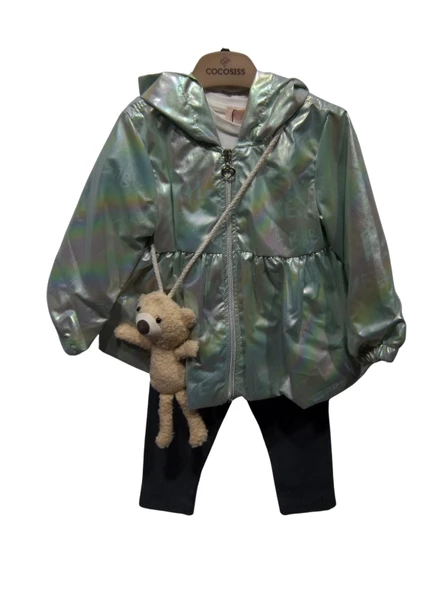RAINCOAT AYICIK AKSESUARLI KIZ TAKIM - 3