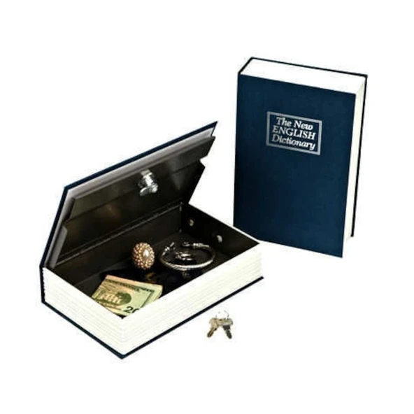 Kitap Kasa Kitap Şeklinde Gizli Kasa Metal Kumbara Kasa Kumbara K - 7