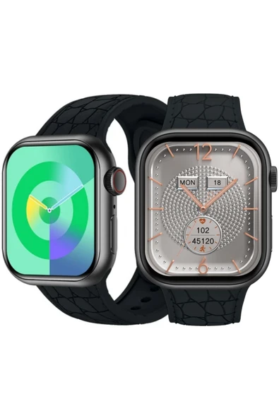 Watch Hk 9 Mini 41mm Mat Siyah Spor Akıllı Saat Amoled Ekran Sesli Görüşmeli Huawei Iphone Uyumlu 8