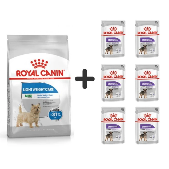 Royal Canin Light Weight Care Köpek Maması 3 Kg + 6 Adet Yaş Mama
