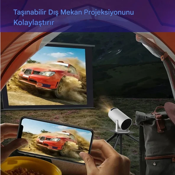 HY300Pro Akıllı Projeksiyon Cihazı Android 11 Taşınabilir 1080P Ev Sineması WiFi Bluetooth Destekli - 6