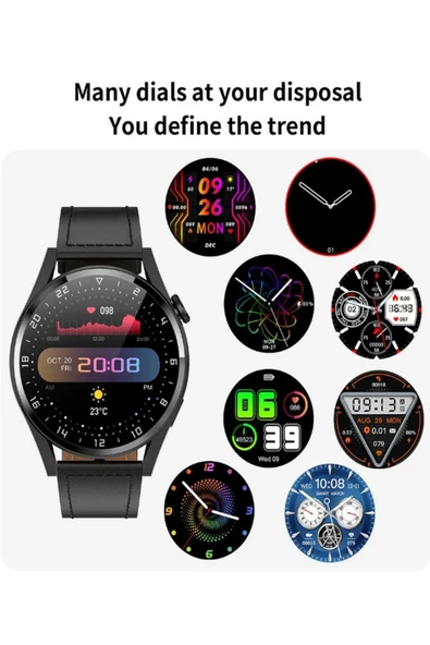 Watch Spor 46mm Amoled Ekran Yuvarlak Kasa 1.52 Inç Erkek Akıllı Saat Iphone Huawei Xiaomi Uyumlu 8 - 4