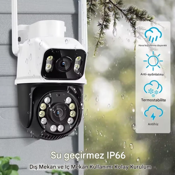 O-KAM 3011 Wifi 4MP IP Güvenlik Kamerası 128GB, Hareketli, Kablosuz, Gece Görüşü, Kişi Takip, Türkçe Sesli - 3