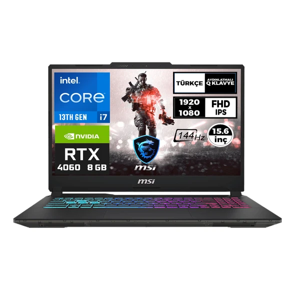 MSI CYBORG 15 i7-13620H 32GB 1TB SSD 8 GB RTX4060 144Hz 15.6" Fdos Gaming Laptop A13VF-893XTR 004