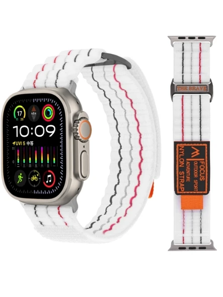Apple Watch Ultra 2, 3, 8, 9, 10 Uyumlu Focus Trail Loop Akıllı Saat Kordonu - Kayışı (45-49mm) - 4