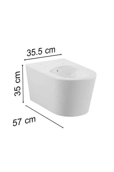 Nest Trendy 5176b003-0559 Rim-ex Asma Klozet, 57 Cm, Beyaz - 7