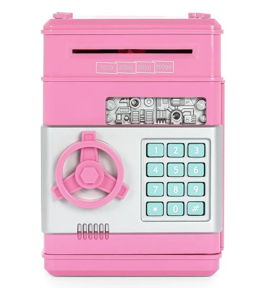 Kumbara Şifreli Atm Kasa Para Yutan Kumbara Şifreli Pembe - 3