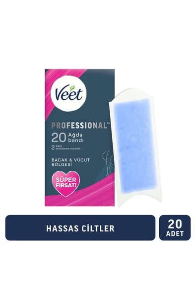 Professional Sir Ağda Bandı Bacak & Vücut Bölgesi Hassas Ciltler 20'lı