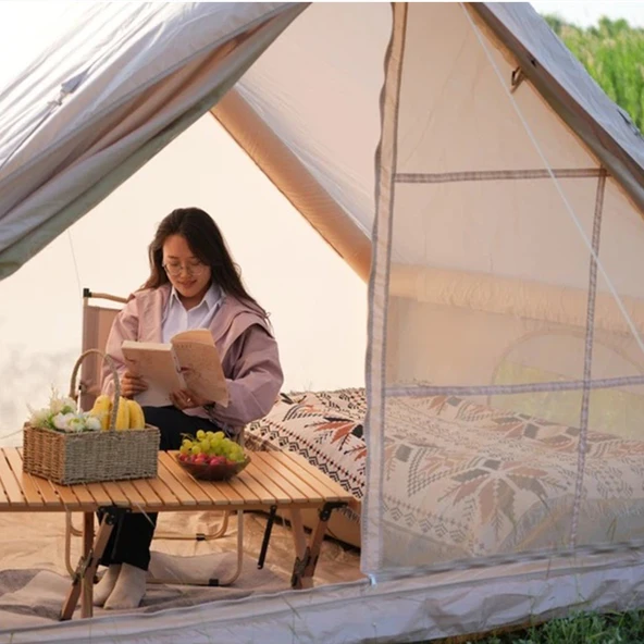 Yek Outdoor 6 Kişilik 4 Mevsim Pompalı ve Soba Çıkışlı Şişme Çadır 300x210x200cm - 7