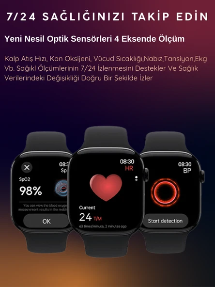 Watch HK 10 + Mini Plus Siyah AMOLED Ekranlı Akıllı Saat 41mm, 2GB Depolama, iPhone & Huawei Uyumlu 8,9,10 - 9