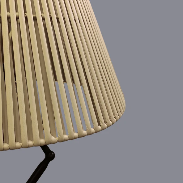 Seren Siyah Bronz Tripod Lambader - 5