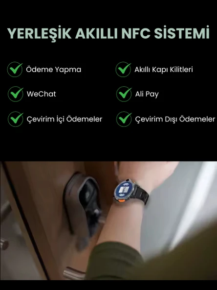 Watch PG Siyah 4G LTE Yuvarlak Akıllı Saat 16GB SIM Kartlı Kameralı WiFi Çocuk Huawei iPhone Uyumlu 8 9 10 - 6