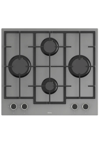 Ferre Fryart Gri Cam Ankastre Set D088- LN388 Döküm Izgara Önden Düğmeli Ocak - Xe63cpr FryArt - Resim 3