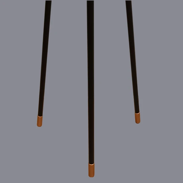 Seren Siyah Bronz Tripod Lambader - 3