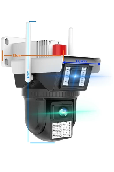 3040 Wifi 6mp Dual Lens Ip Güvenlik Kamerası 256 GB| Hareketli Kablosuz, Gece Görüşü, Kişi Takibi, Türkçe Sesli Görüşme Dış iç Kamera O-Kam - 5