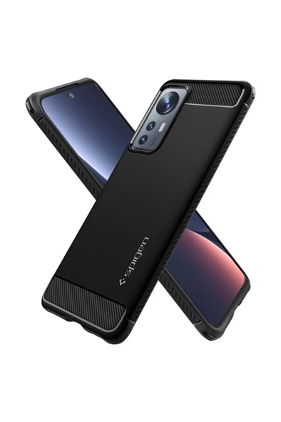 Spigen Xiaomi 12 / 12X Kılıf Rugged Armor Matte Black - ACS04370
