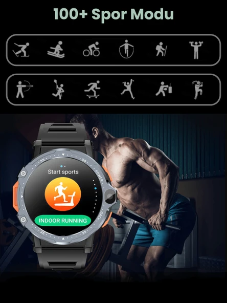 Watch PG 4G LTE Yuvarlak Akıllı Saat 64GB SIM Kartlı Kameralı WiFi Çocuk Ve Yetişkin Huawei iPhone Uyumlu 8 9 10 - 8