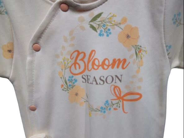 BLOOM SEASON BASKILI ÇİÇEKLİ BERELİ PATİKLİ KIZ TULUM - 2