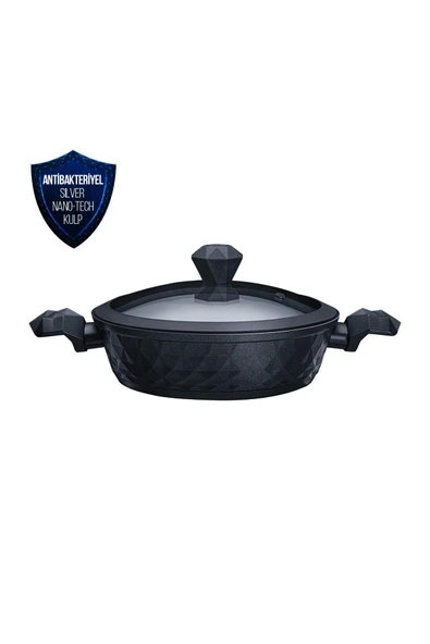 Biodiamond Antibakteriyel Indüksiyon Tabanlı Kulp Karnıyarık Tenceresi 30 Cm 4,5 Lt