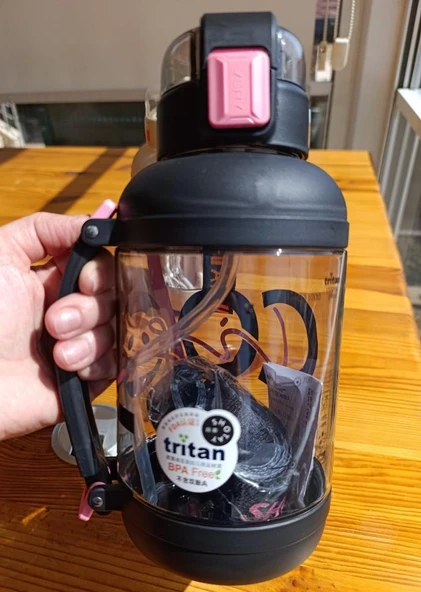 Shotay Life Su Matarası Tritan Siyah 1500Ml - 4