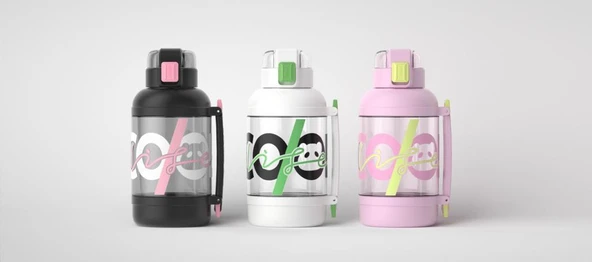 Shotay Life Su Matarası Tritan Pembe 1500Ml - 4