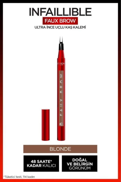 Loreal Paris Infaillible Faux Brow Ultra İnce Uçlu Kaş Kalemi - Blonde