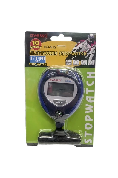 Avessa CG-512 10 Hafızalı Elektronik Stopwatch Kronometre 10 Lap - 2