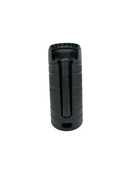 Karaoke Kablosuz Mikrofonlu Bluetooth Hoparlör Led Işıklı Taşınabilir Kablosuz Speaker - 5
