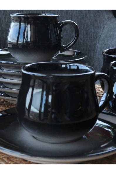 Şirinköy Siyah 2 li Kajve Fincan Takımı 150 ml