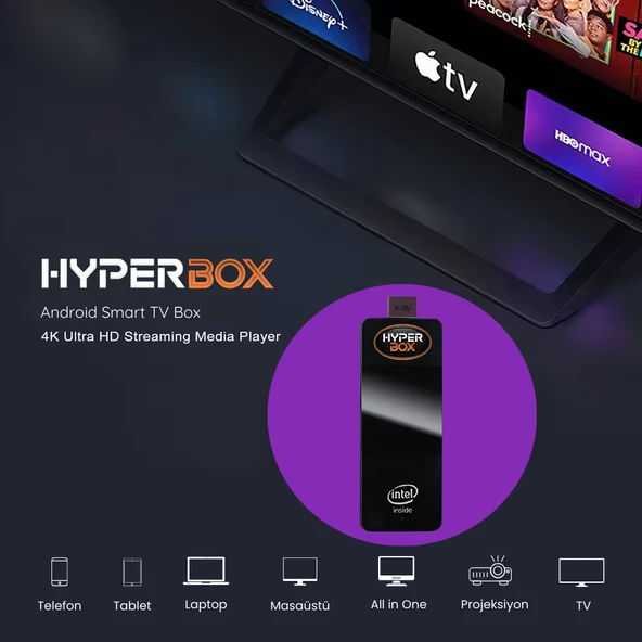 HyperBox HDMI'lı IP TV Özellikli Android Stick PC 32 GB (Yenilenmiş Ürün) - 2