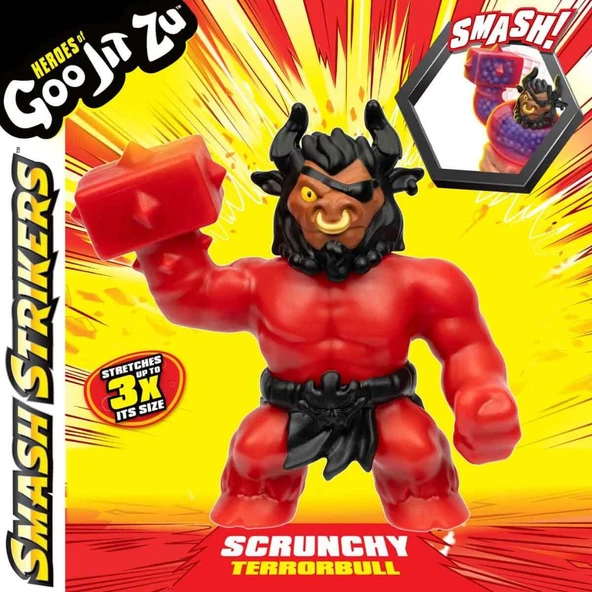 Goojitzu Smash Strikers Tekli Figür Paketi Scrunchy Terrorbull GJT57000-4 - 2