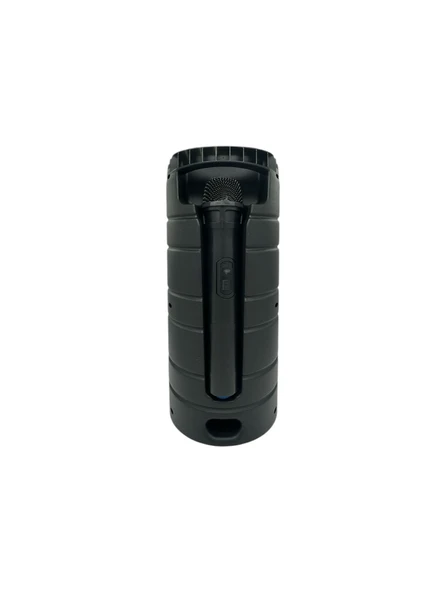 Karaoke Kablosuz Mikrofonlu Bluetooth Hoparlör Led Işıklı Taşınabilir Kablosuz Speaker - 2
