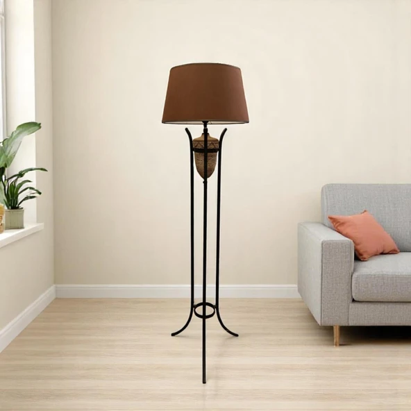 Zarela Siyah Eskitme Taş Detaylı Lambader - 2