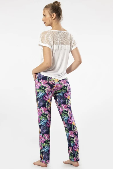 Türen Kadın Desenli Pijama Takımı - 4