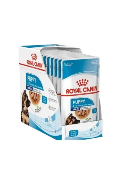 ROYAL CANİN   Maxi Puppy Yavru Köpek Yaş Maması 140 gr X 10 Adet