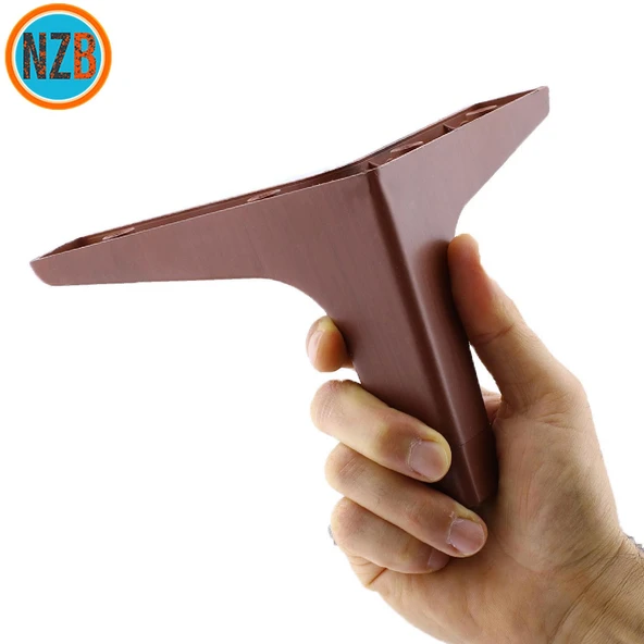 Mobilya Tv Ünitesi Koltuk Kanepe Destek Ayağı 12 Cm 6'lı Set Ahşap Desenli Baza Ayakları - Resim 7