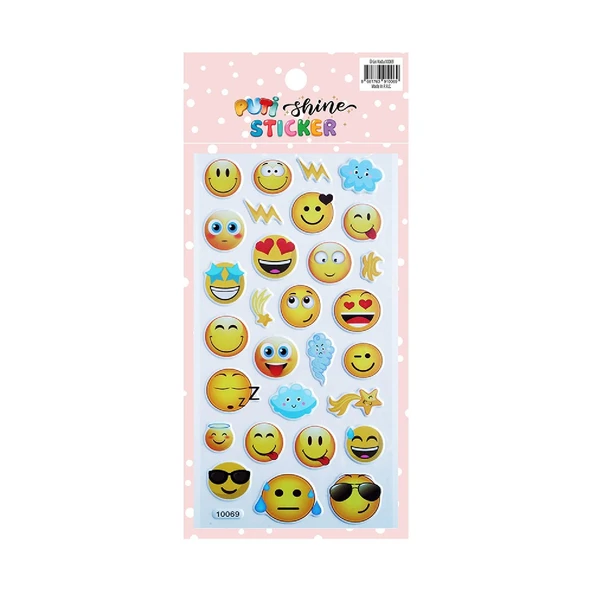 Puti Shine Sticker - Gülen Yüz (10069)