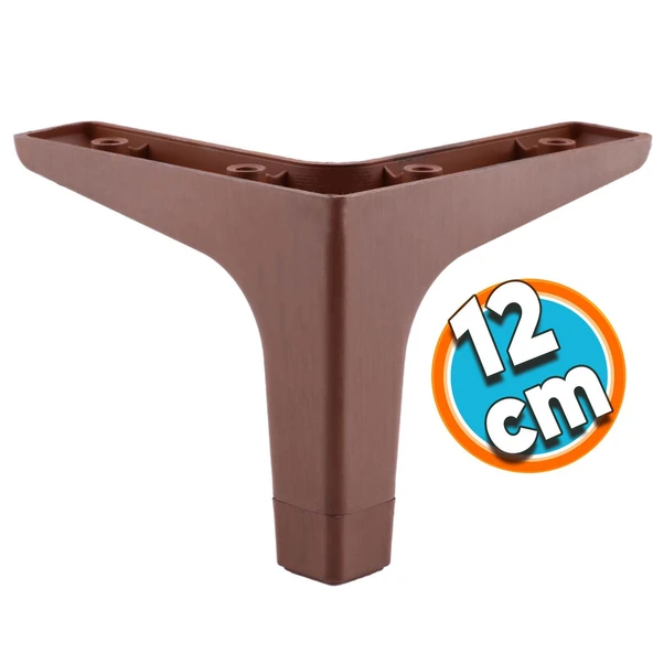 Mobilya Kanepe Çekyat Sehpa TV Ünitesi Koltuk Ayağı 12 cm Ceviz Baza Ayak 4 Adet - 7